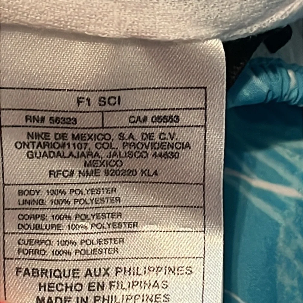 Nike blue and White Swirl Shorts XL drawstring waist